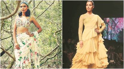 The romantic ruffled sari is spring-summer 2019's hottest runway trend