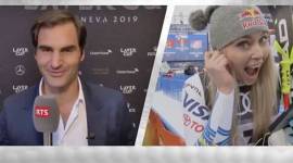 Roger Federer video called Lindsey Vonn after her final race.