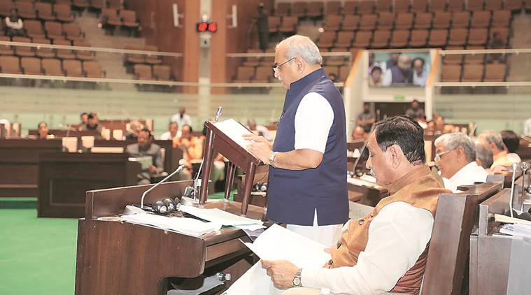 Gujarat budget, Gujarat budget 2019, gujarat finance minister, girl child, green energy, nitin patel, GUJARAT news, indian express