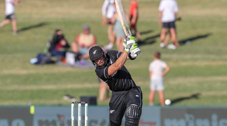 Martin Guptill plays a shot