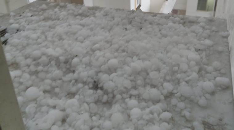 noida hailstorm, delhi ncr weather, hailstorm delhi ncr, hailstorm in noida, noida rain, delhi hailstorm, delhi weather, noida weather, weather updates, latest weather updates, hailstorm pics, indian express