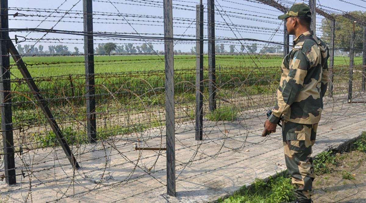 Border Security Force personnel stands. (file/PTI)