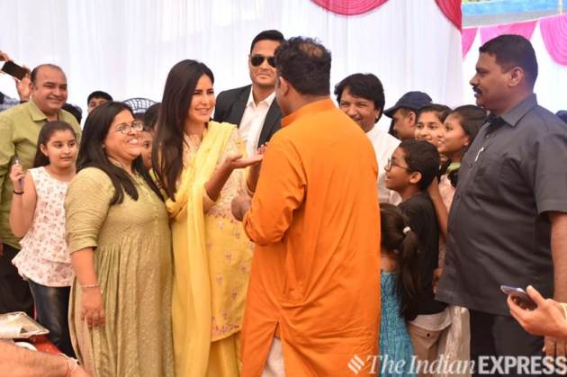 Katrina Kaif, Abhishek Bachchan and Sakshi Tanwar attend Anurag Basu's Saraswati Puja