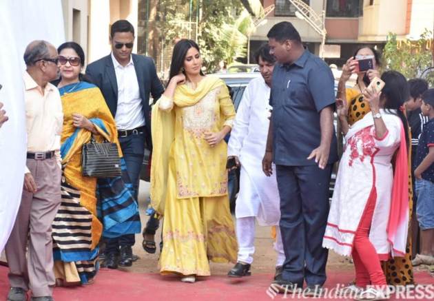 Katrina Kaif, Abhishek Bachchan and Sakshi Tanwar attend Anurag Basu's Saraswati Puja