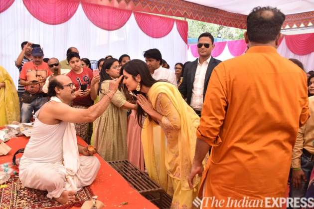 Katrina Kaif, Abhishek Bachchan and Sakshi Tanwar attend Anurag Basu's Saraswati Puja