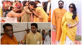 Katrina Kaif, Abhishek Bachchan Sakshi Tanwar Anurag Basu Saraswati Puja photos