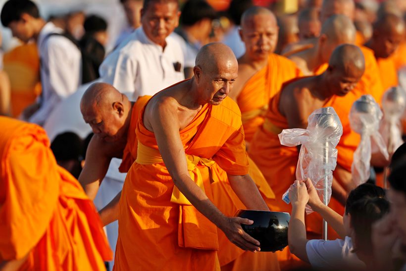 Buddhist monks celebrate Makha Bucha festival in Thailand