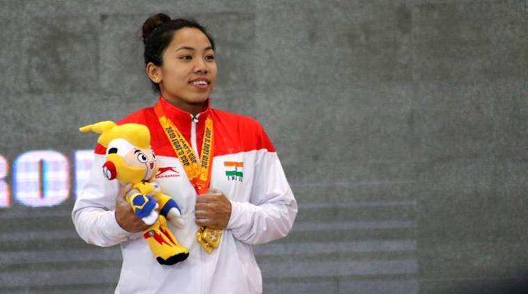 Weightlifter Mirabai Chanu at a tournament in Thailand