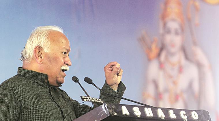 RSS, Mohan Bhagwat, Mohan Bhagwat on Sabarimala temple, Ayyappa, Sabarimala temple row, sabarimala temple row, sabarimala temple women entry sc order, sabarimala temple women entry ban, Sabarimala temple supreme court, ram temple, Indian express