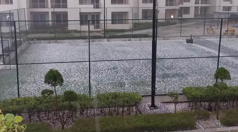 Hailstorm wraps the streets in white, brings traffic to standstill