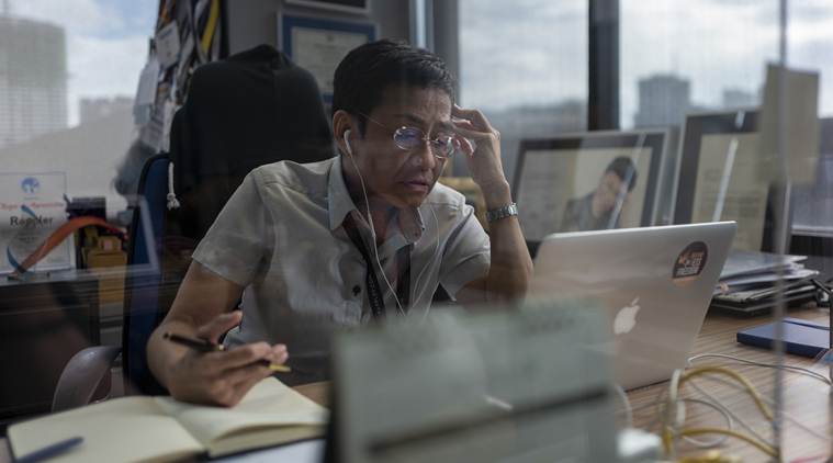 Maria Ressa, Philippine journalist critical of President Rodrigo Duterte, is arrested