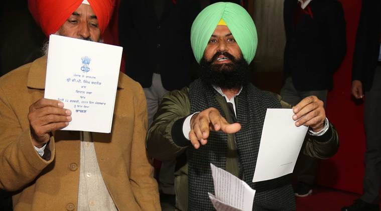 Punjab budget session: On Day-1, sloganeering, walkout, tearing into pieces Gov’s speech