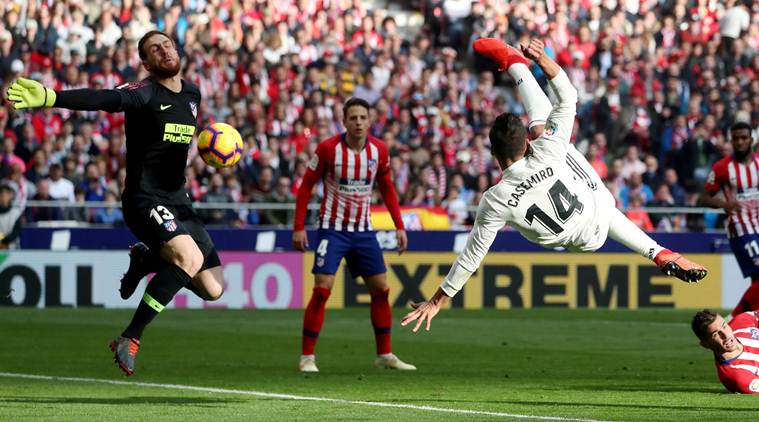 Real vs Atletico Madrid, Madrid Derby Highlights: Real Madrid back in title fight after 3-1 derby victory | Sports News,The Indian Express