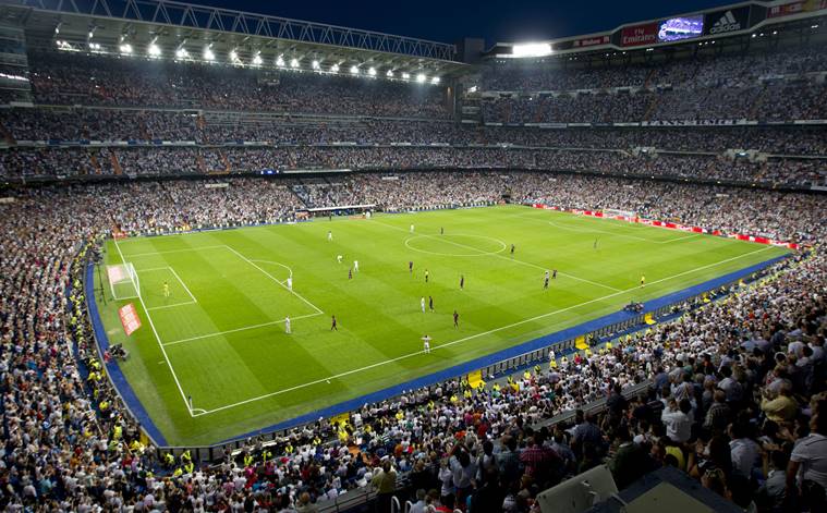 Santiago Bernabeu, home of La Liga club Real Madrid