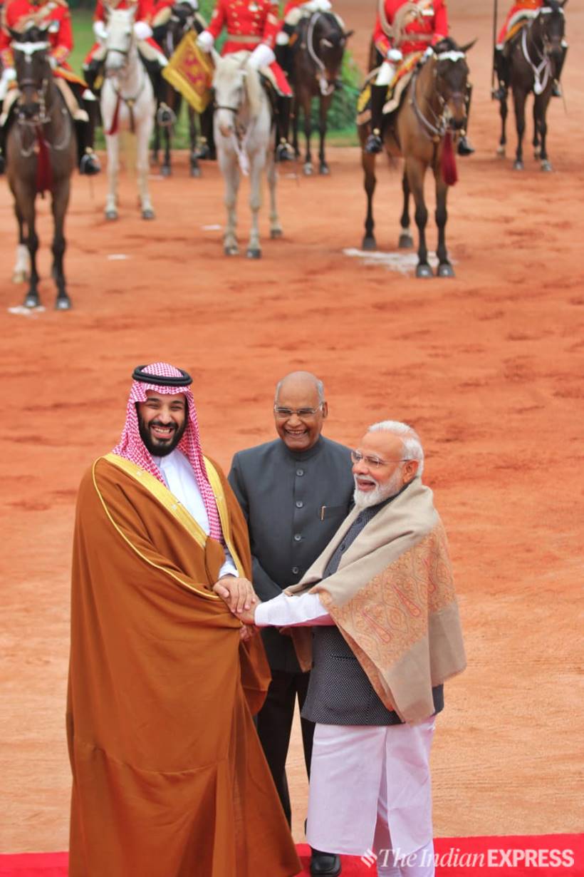 Saudi Prince gets ceremonial welcome at Rashtrapati Bhavan