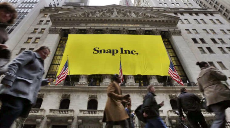 Snapchat, Snap Inc, Snapchat app, Snapchat Snap inc, Snap inc shares, share numbers Snap inc, Snap inc wall street, wall street snapchat shares, indian express, tech news, latest news