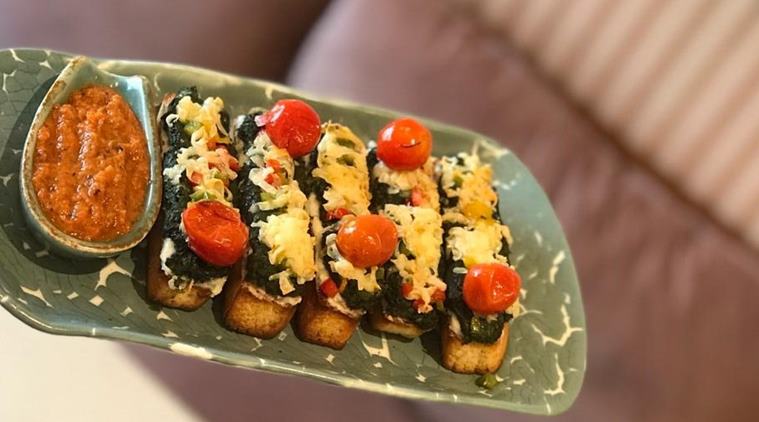 Spinach cheese toast recipe