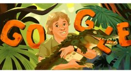 Steve Irwin, Google doodle, steve irwin google doodle, Bindi Irwin, The Crocodile Hunter, Steve Irwin birth anniversary, Steve Irwin google doodle, Steve Irwin doodle, today google doodle, February 22 google doodle, Animal Planet, World news, Indian Express