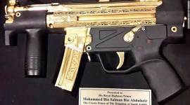 Saudi Arabia's Crown Prince gifted gold-plated submachine gun by Pakistan