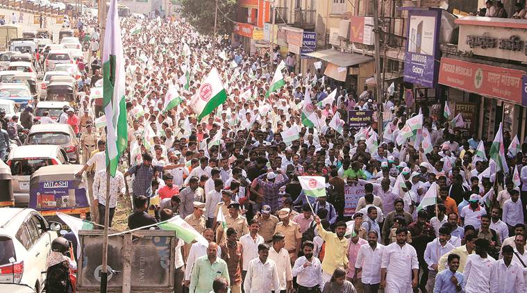 Maharashtra, Maharashtra farmers, Maharashtra electins, lok sabha elections 2019, general elections, devendra fadnavis, sugarcane farmers protests, kolhapur sugar mills, Maharashtra sugarcane farmers protest, indian express