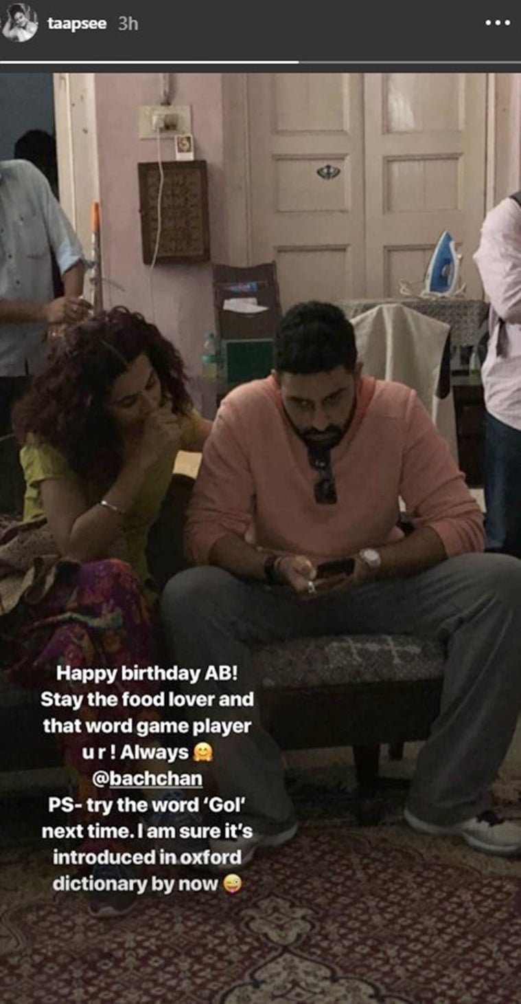 taapsee pannu abhishek bachchan birthday wish