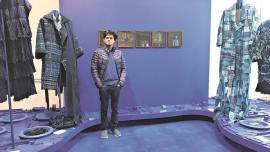 Naushad Ali with one of his designs