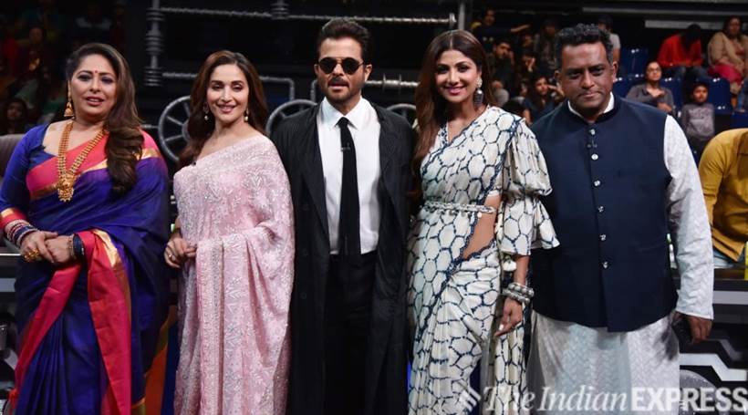 Total Dhaamal actors Anil Kapoor and Madhuri Dixit Super Dancer 3 sets