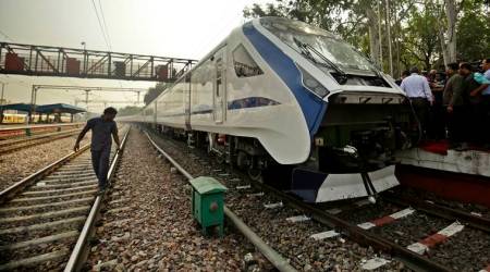 The train was being moved to Delhi for the first commercial run on Sunday. (Express photo)