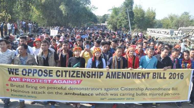 Protests erupted against the anti-Citizenship Amendment Bill in Tripura earlier this week. (Express file photo/Debraj Deb)