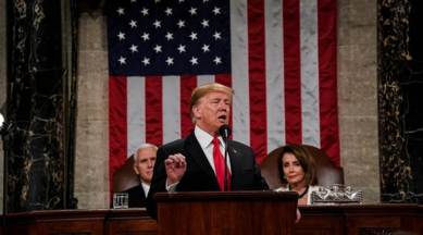 donald trump, us, trump state of the union address, trump kim second summit, north korea, kim jong un, us north korea relations, us sanctions, denuclerization, korean war, hanoi, vietnam, stephen biegun, pyongyang, world news, indian express news