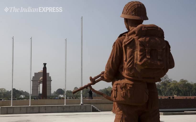 national wall memorial photos, pm modi inaugurates war memorial, narendra modi inaugurates national war memorial photos, tribute to soldiers post-independence, tribute to indian soldiers, narendra modi photos