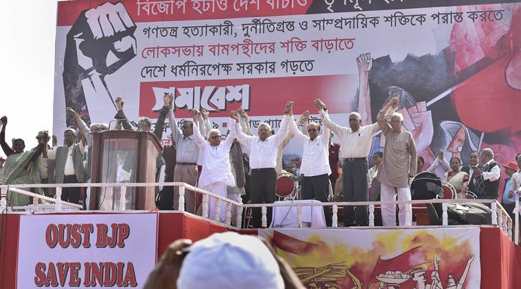 narendra modi, sitaram yechury, bjp, cpi(m), lok sabha elections, kolkata rally, rally in kolkata, brigade parade ground, indian express news
