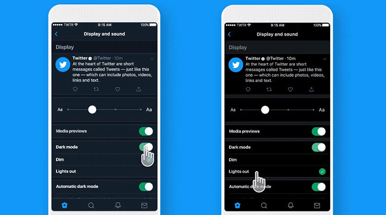 Twitter Rolls Out New Lights Out Dark Theme For Ios Users Technology News The Indian Express
