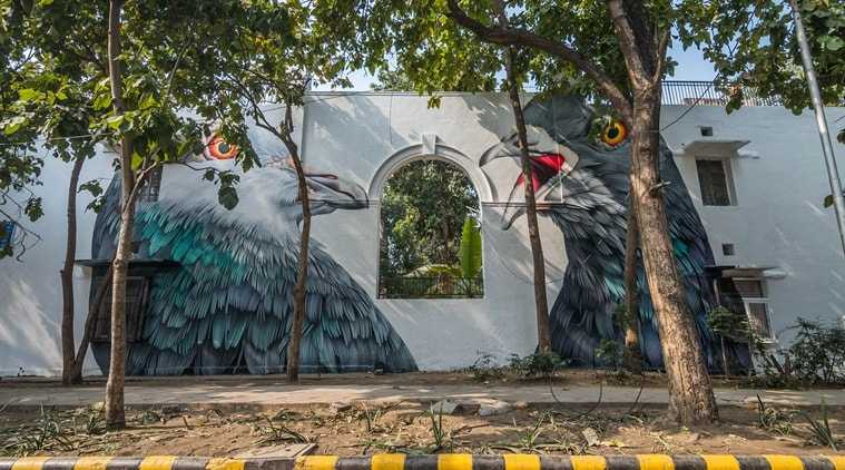 Lodhi Art Festival 2019, Urban Art Festival, Delhi Street Art, St+art India Foundation, India's first open public art district, Indian express, Indian express news, 