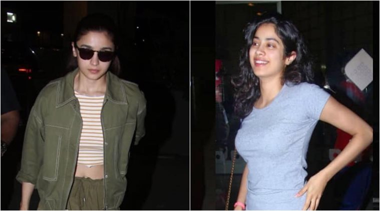   Alia Bhatt, Janhvi Kapoor, celebrity fashion, airport look 