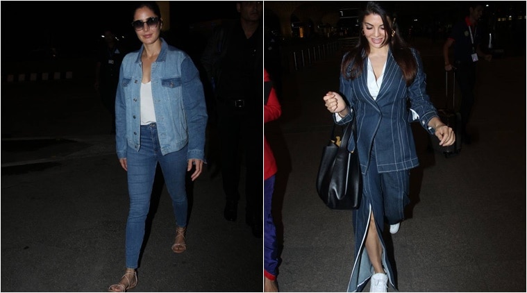 Katrina Kaif, Jacqueline Fernandez, celebrity fashion, fashion, airport look