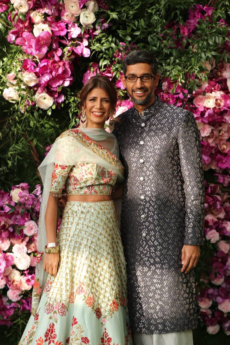   sundar pichai at the wedding akash ambani 