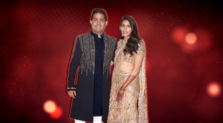 Akash Ambani-Shloka Mehta reception: The couple looks royal in ethnic wear