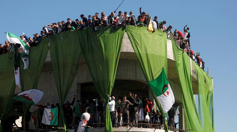 Algeria, Algeria protest, Arab spring, Arab spring Algeria, Protest in Algeria, Algeria news, Abdelaziz Bouteflika, AAlgeria uprising, Algeria protest news, protest in Algeria, Algeria president, president of algeria, Bouteflika, Indian Express, latest news