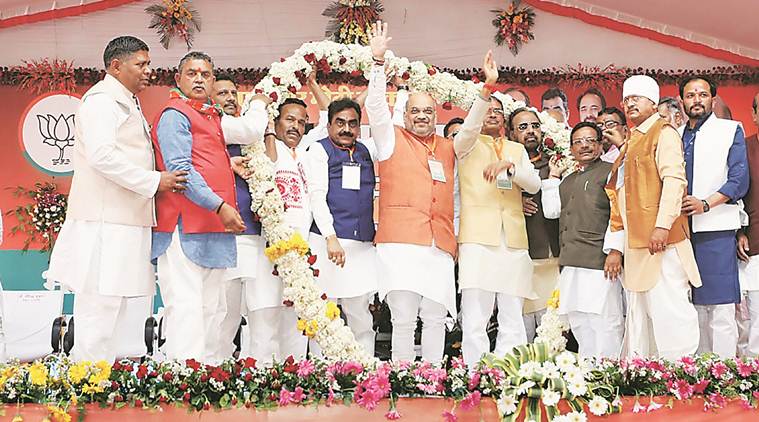 amit shah bjp, Chhattisgarh elections, Madhya Pradesh elections, bjp rally today, narendra modi, elections 2019, lok sabha elections 2019, India news, Indian express