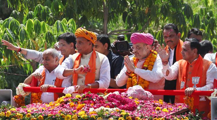 With allies and top BJP leaders by his side, Amit Shah files nomination