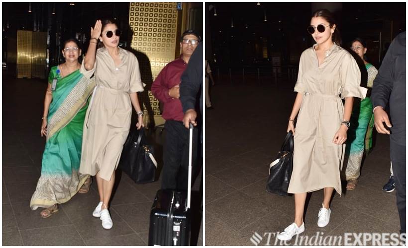 Celebs obsessed with airport looks! Anushka Sharma wore tote bag