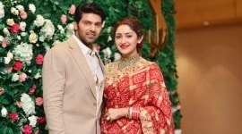 sayyesha and arya wedding reception photos