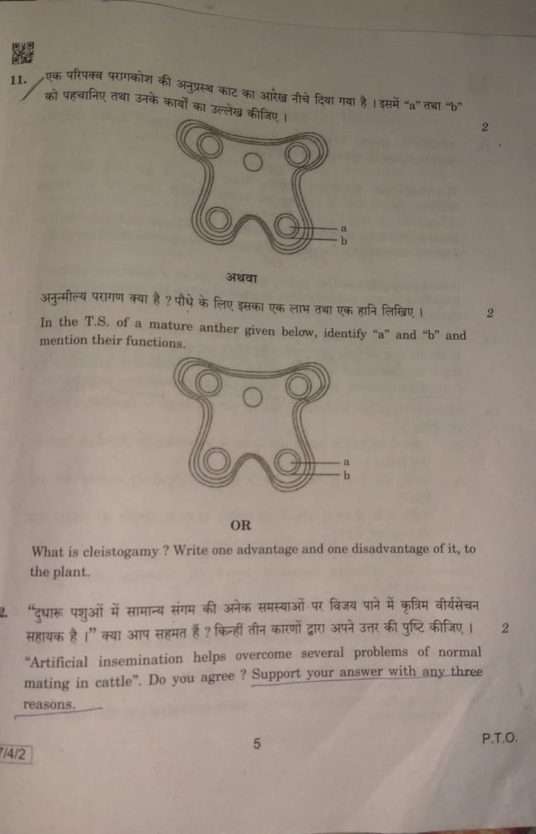 CBSE, CBSE Class 12 Biology, CBSE 12th Biology Paper, CBSE 12th Biology Exam, CBSE Class 12 Biology Exam, cbse board exam 