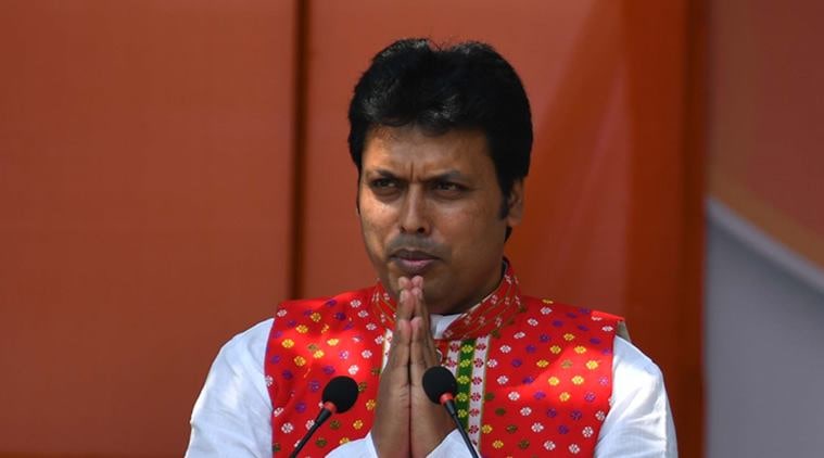 biplab kumar deb, tripura, narendra modi, startup india, sabka sath sabka vikas, secularism, employment, left front, indian express news