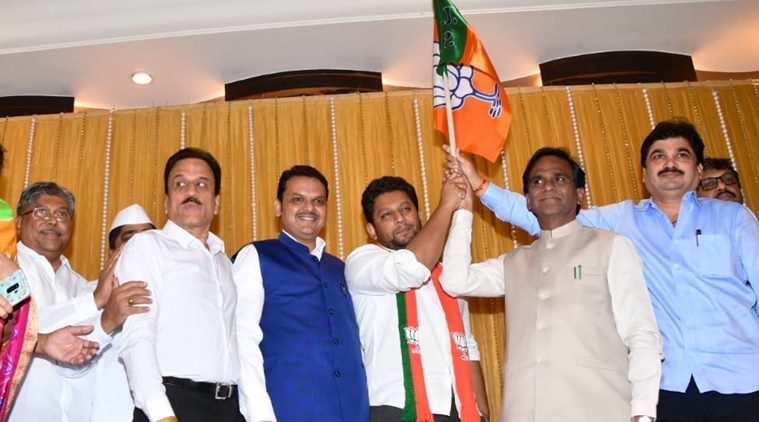 lok sabha elections, lok sabha elections 2019, sujoy vikhe patil, bjp, sujoy vikhe patil joins bjp, mumbai, maharashtra, congress, ncp, indian express news