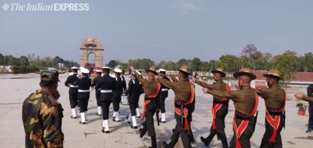 First change of guard at National War Memorial