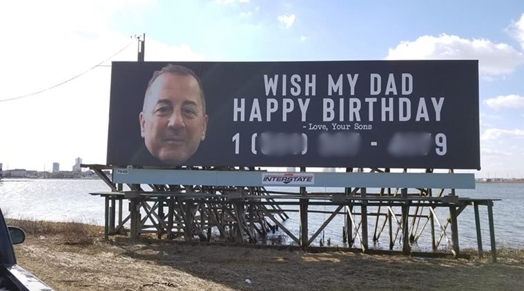   birthday joke, father joke son, birthday advertising board, son son's bulletin boards, amusing news, bizarre new, indian express 