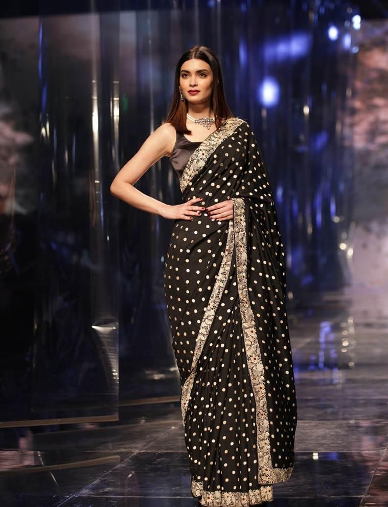 Diana Penty, Diana Penty photos, Diana Penty pics, Diana Penty latest, Diana Penty sari, Diana Penty Lotus Make-Up India Fashion Week, Lotus Make-Up India Fashion Week, Lotus Make-Up India Fashion Week highlights
