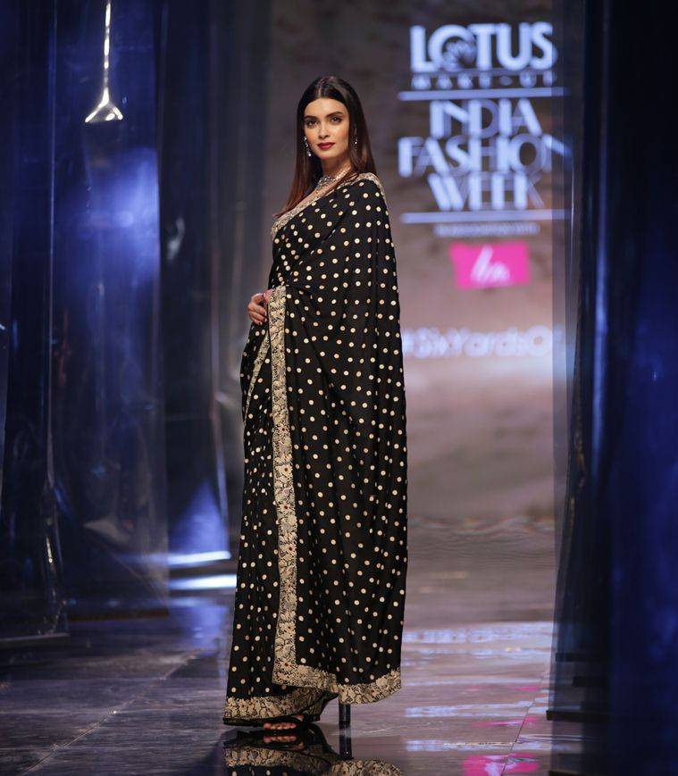 Diana Penty, Diana Penty photos, Diana Penty pics, Diana Penty latest, Diana Penty sari, Diana Penty Lotus Make-Up India Fashion Week, Lotus Make-Up India Fashion Week, Lotus Make-Up India Fashion Week highlights